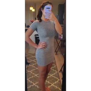 Grey Ribbed Dress